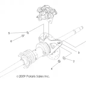 BRAKES, REAR CALIPER MOUNTING - A12NG50FA (49ATVCALIPERMTG10TB)