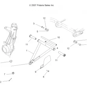 SUSPENSION, A-ARM and STRUT MOUNTING - A12NG50FA (49ATVAARM08SCRAM)