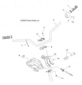 STEERING, HANDLEBAR and CONTROLS - A12MH46AF/AX/AZ (49ATVHANDLEBAR09SP500)