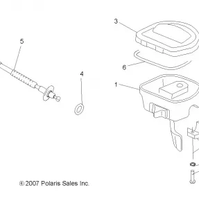 STEERING, CONTROLS, THROTTLE ASM. and CABLE - A12MH50AD/AO/AQ/AX/AZ (49ATVCONTROLS086X6)