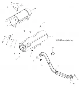 ENGINE, Выхлопная система - A12ZN55AA/AQ/AZ (49ATVВыхлопная система11SPEPS550)