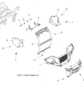 BODY, FRONT BUMPER and MOUNTING - A12CF76AA (49ATVBUMPER12SP6X6)