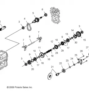 DRIVE TRAIN, MAIN GEARCASE INTERNAL - A12CF76AA (49ATVTRANSINTL096X6)