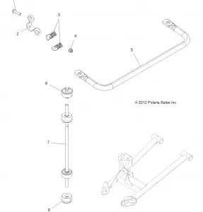 SUSPENSION, STABILIZER BAR - A12ZN5EFF (49ATVSTABILIZER10SPXP550)