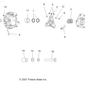 DRIVE TRAIN, PRIMARY CLUTCH - A12MH50FF/FX/FY (49ATVCLUTCH08SP500)