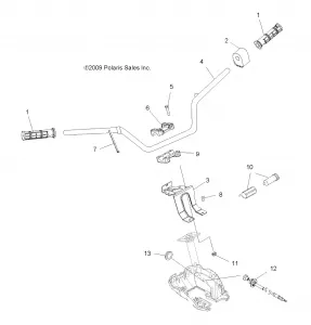 STEERING, HANDLEBAR and CONTROLS - A12MH50FF/FX/FY (49ATVHANDLEBAR10SP500TRGI)