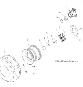 WHEELS, REAR TIRE and BRAKE DISC - A12MH50FF/FX/FY (49ATVWHEELREAR11SP500)