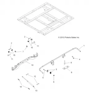 BODY, DUMP BOX LEVER and SHOCK MOUNTING - A12CF76FF (49ATVBOXMTG116X6)