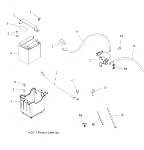 ELECTRICAL, BATTERY - A12CF76FF (49ATVBATTERY126X6)