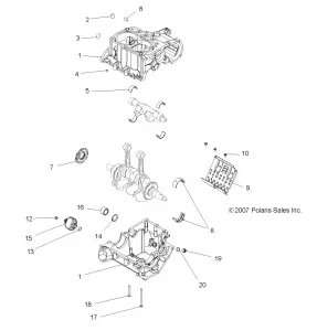 ENGINE, Картер - A12CF76FF (49ATVКартер08SP800EFI)