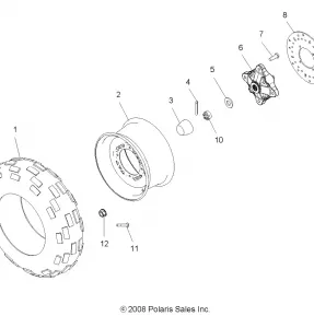 WHEELS, FRONT - A12CF76FF (49ATVWHEELFRT096X6)