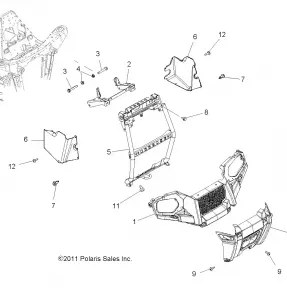 BODY, FRONT BUMPER and MOUNTING - A12MH76FF (49ATVBUMPER12SP500TRG)