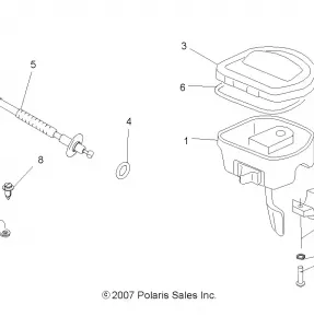 STEERING, CONTROLS and THROTTLE ASM. and CABLE - A12MH76FF (49ATVCONTROLS08SP800EFI)