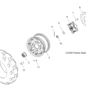 WHEELS, FRONT - A12MN50ET (49ATVWHEELFRT09500TR)