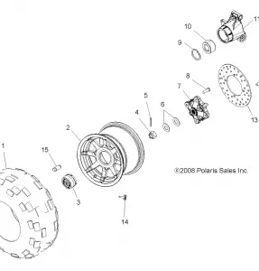 WHEELS, REAR - A12MN50ET (49ATVWHEELREAR09SP500TR)