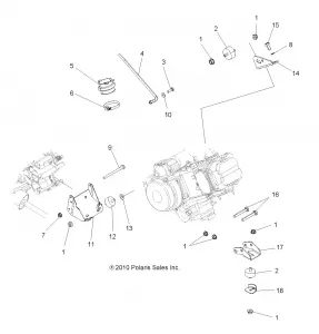 ENGINE, MOUNTING - A12DH50AX/AZ (49ATVENGINEMTG11SP500TRG)