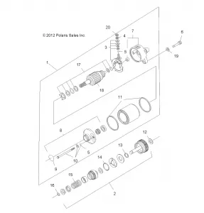 ENGINE, STARTING SYSTEM (Built 11/29/11 and Before) - A12DH50AX/AZ (49ATVSTARTER12SP500)