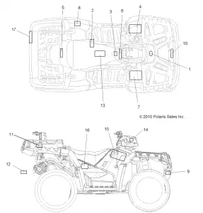 BODY, Наклейки - A12TN55AA/AZ (49ATVDECAL12SPX2550)