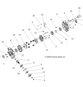 DRIVE TRAIN, REAR DIFFERENTIAL INTERNALS - A12TN55AA/AZ (49ATVTRANSINTL1332723)