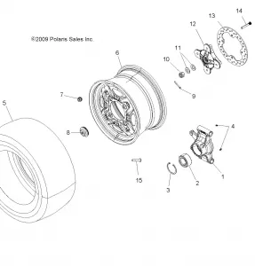 WHEELS, REAR and HUB - A12ZN85AA/AQ/AZ (49ATVWHEELREAR10SPXP550)