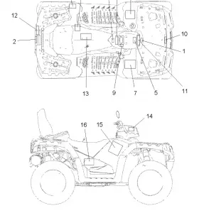 BODY, Наклейки - A12DN5EFR (49ATVDECAL12SPTRGEPS550I)