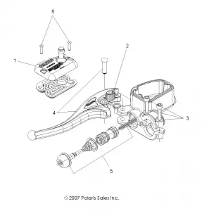 BRAKES, FRONT BRAKE LEVER and MASTER CYLINDER - A12NA32AA (49ATVMCLH08SCRAM)