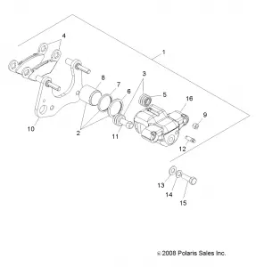 BRAKES, FRONT CALIPER - A12NA32AA (49ATVBRAKEFRT10TBLZR)