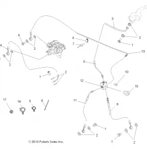 BRAKES, LINES and ASSEMBLY - A12NA32AA (49ATVBRAKELINE11TBLZR)