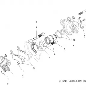 BRAKES, REAR CALIPER - A12NA32AA (49ATVCALIPER08SCRAM)