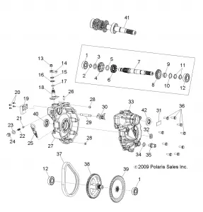 DRIVE TRAIN, MAIN GEARCASE - A12NA32AA (49ATVGEARCASE10BOSS)