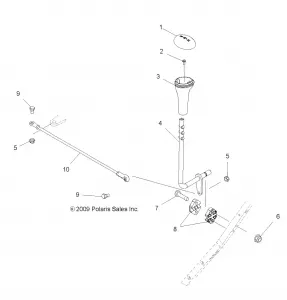 DRIVE TRAIN, GEAR SELECTOR - A12EA32AA (49ATVGEARSELECT10BOSS)