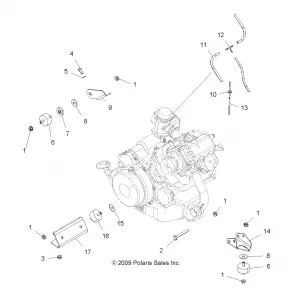 ENGINE, MOUNTING - A12EA32AA (49ATVENGINEMTG10TBLZR)