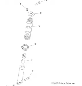 SUSPENSION, REAR SHOCK - A12EA32AA (49ATVSHOCKRR7042319)