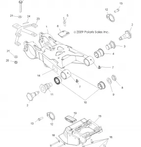 SUSPENSION, SWINGARM - A12EA32AA (49ATVSWINGARM10BOSS)