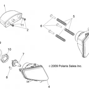 ELECTRICAL, HEADLIGHTS, TAILIGHTS and BULBS - A12EA32FA (49ATVHEADLIGHT10BOSSI)