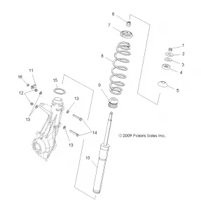 SUSPENSION, FRONT STRUT - A12EA32FA (49ATVSTRUT10TBLZR)