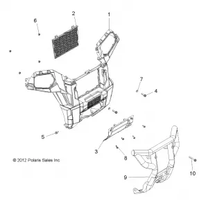 BODY, FRONT BUMPER - A13GH8EFK (49ATVBUMPER13850SCRAM)