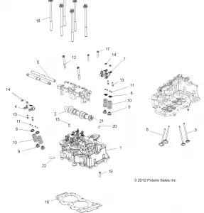 ENGINE, Головка блока цилиндров, CAM and VALVES - A13GH8EFK (49ATVCYLINDER13SPXP850)