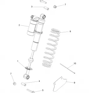 SUSPENSION, SHOCK, REAR, MOUNTING - A13GH8EFK (49ATVSHOCKMTG7043856)