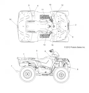 BODY, Наклейки - A13MH50TD (49ATVDECAL13SP500)