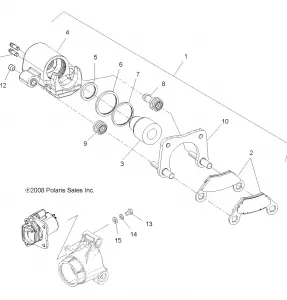 BRAKES, REAR CALIPER - A13MH76FF (49ATVBRAKERR09SP500)