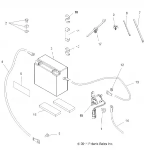 ELECTRICAL, BATTERY - A13MH76FF (49ATVBATTERY12SP800EFI)