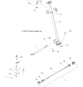 STEERING, STEERING POST - A13MH76FF (49ATVSTEERING08SP500)