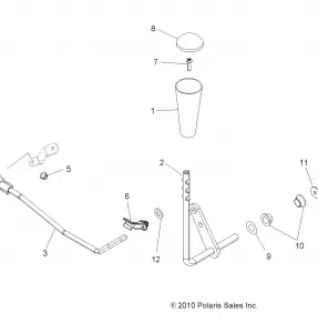 DRIVE TRAIN, GEAR SELECTOR - A13ZN8EFK/EFN (49ATVGEARSELECT11SPTRG850)