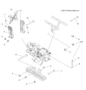 DRIVE TRAIN, MAIN GEARCASE MOUNTING - A13DH50AX/AZ (49ATVGEARCASEMTG13SPTRG500)