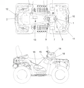 BODY, Наклейки - A13DN8EFW (49ATVDECAL13SPTRG850EPSI)