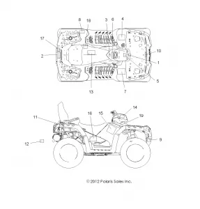 BODY, Наклейки - A13DN8EAF/EAL/EAR (49ATVDECAL13SPTRG850)