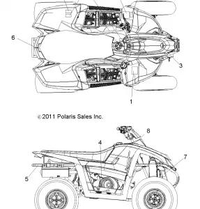 BODY, Наклейки - A13NA32AA (49ATVDECAL12TB)