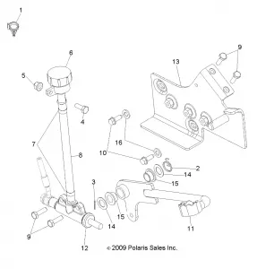 BRAKES, BRAKE PEDAL and REAR MASTER CYLINDER - A13NA32AA (49ATVBRAKERR10TBLZR)