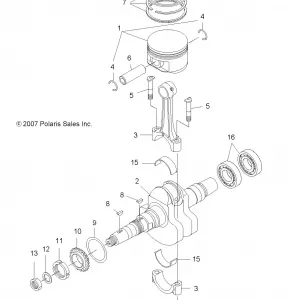 ENGINE, CRANKSHAFT and PISTON - A13NA32AA (49ATVCRANKSHAFT08TB)